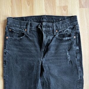 American Eagle Black Distressed Jeans